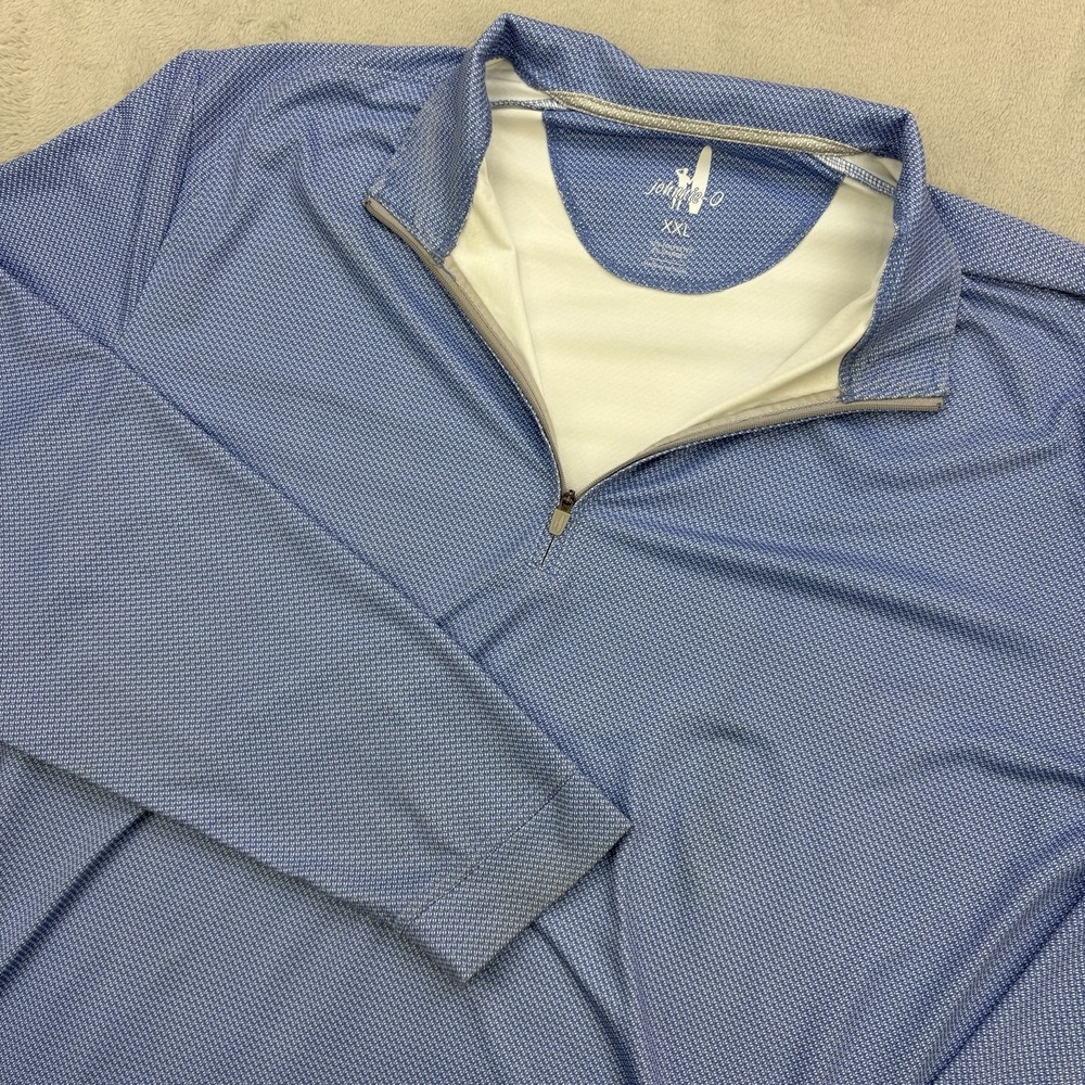 Johnnie O 1/4 Zip Mens XXL Blue Vaughn Pullover Performance Golf Stretch Outdoor